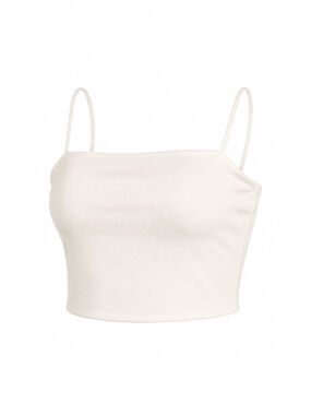 SHEIN Size Large Off-White Cropped Cami Tank Top NWT